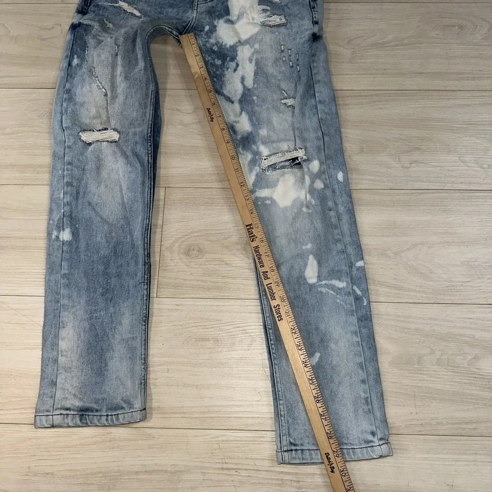 Levi's Skinny Taper Paint‎ Splatter Jeans size 31x29 Preppy Stretch Distressed